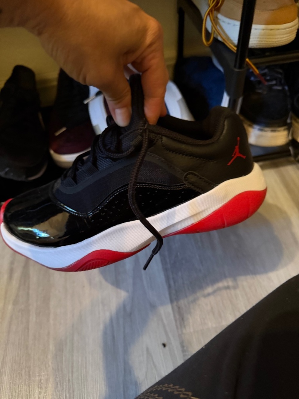 Nike Jordans black/red size 5.5 kids 7 women